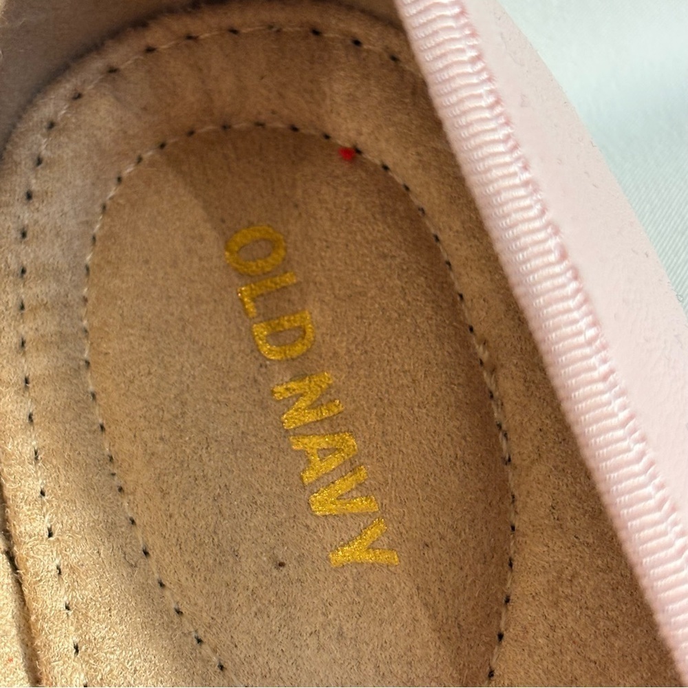 OLD NAVY Sz Abolone Ballet Flats Square Toe Eleastic Light Pink NEW WITH TAG - Picture 3 of 8